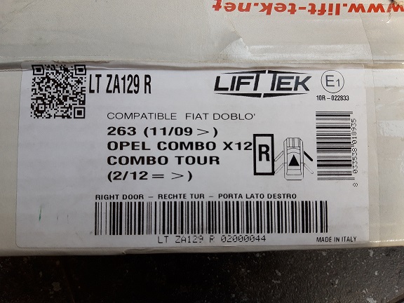 Liftek LTZA129R / Opel Combo / Raammechanisme / Fensterheber / Window Lift / Leve Vitre /