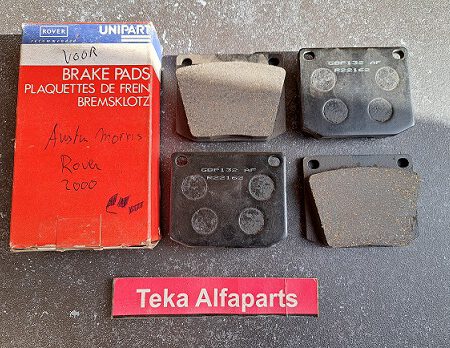 Austin-Morris, Rover, Triumph, Morgan / Remblokken / Bremsklötze / Brake Pads / Unipart GBP132AF
