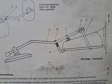 Hagus Huckepack Caravanspiegel Best.No. 6415 / Zusatzspiegel / Mirror