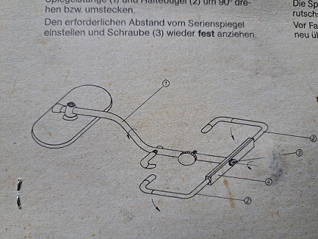 Hagus Huckepack Caravanspiegel Best.No. 6415 / Zusatzspiegel / Mirror
