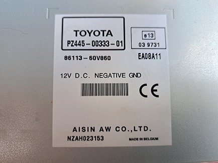 Toyota Avensis / RAV-4 / Verso / Navigatieradio / Multimedia Regelunit / PZ445-00333-01 / 86113-60V860