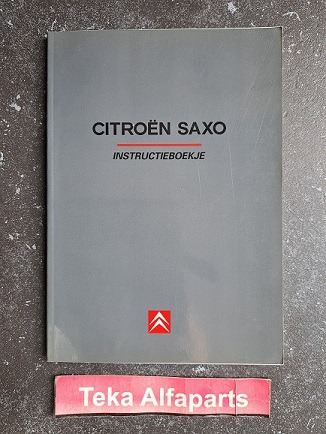 Citroën Saxo - Instructieboekje - Manual - S8-NL-9007 - 1996