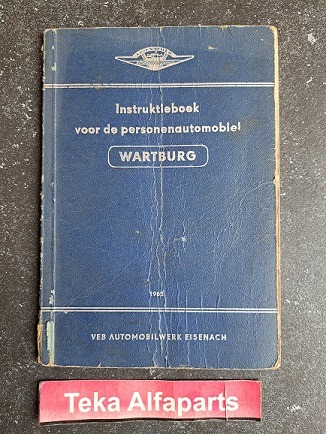 Wartburg - Type 1000 - Instructieboekje - KG: 3/87/63